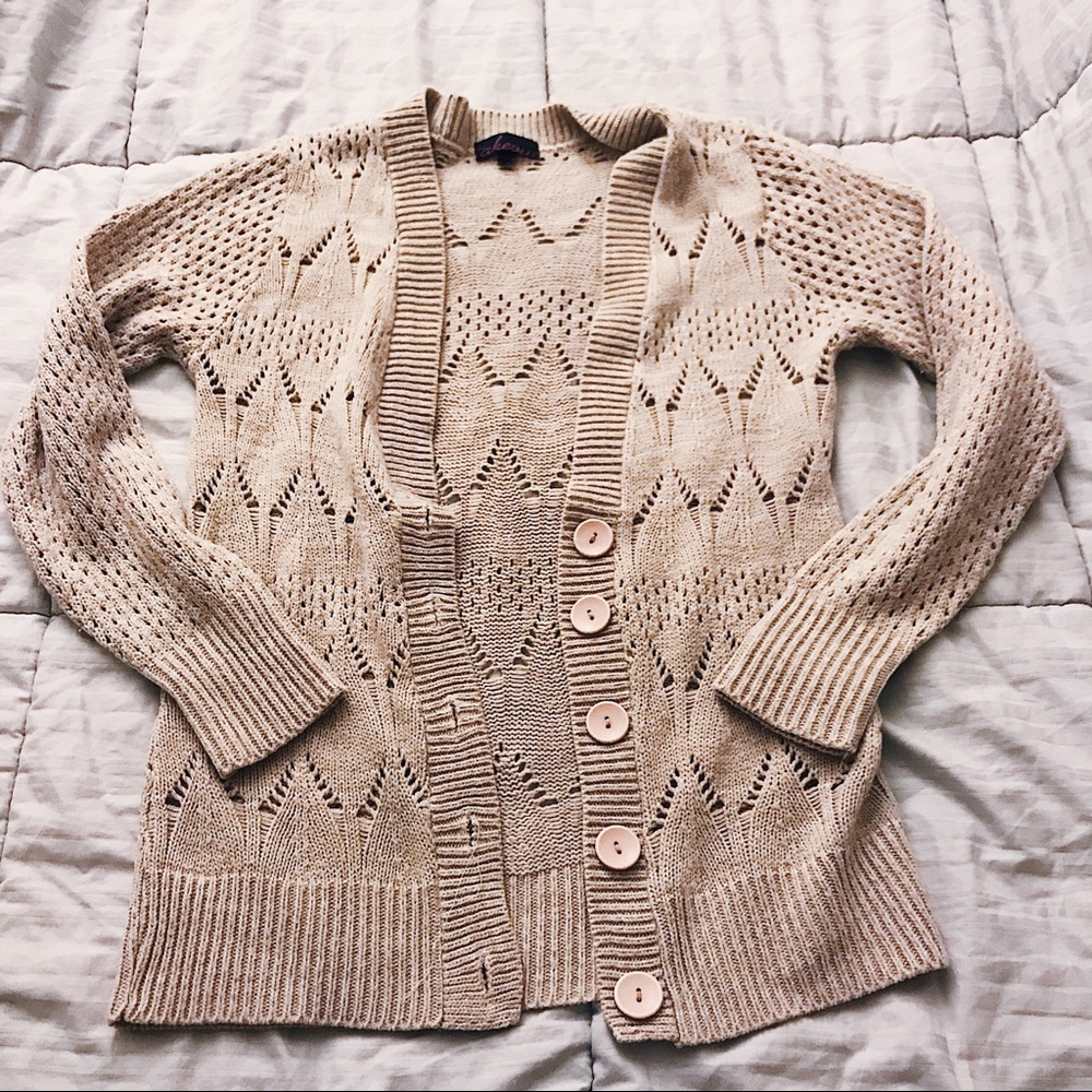 Beige Thin Cardigan